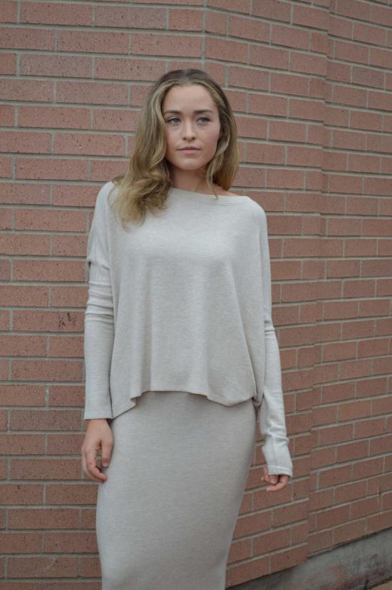  BEAUTIFUL PEOPLE 긴팔 티셔츠 뷰티풀 피플 브러시드 저지 롱슬리브 크루 탑 아몬드