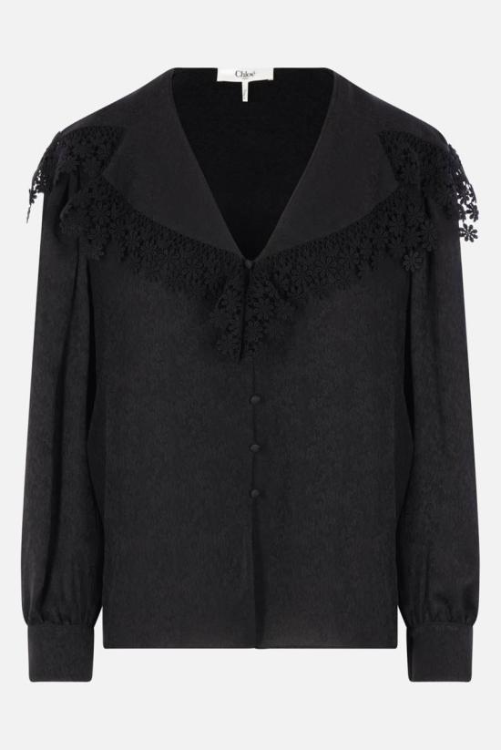 25FW 끌로에 탑 CH25WHT15332001 Black