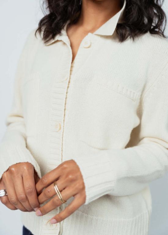  MJ 왓슨 가디건 엠제이 왓슨 버튼 프런트 칼라 카디건 내추럴 - MJ. WATSON