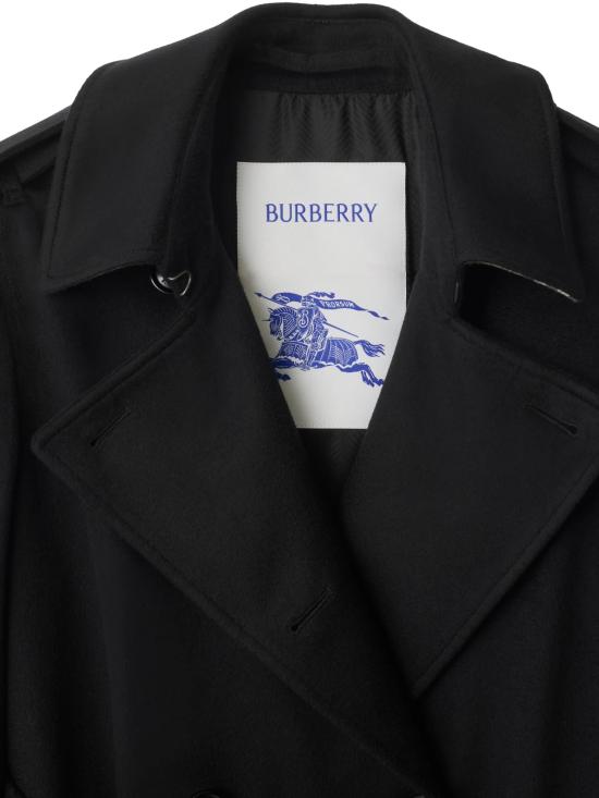 25FW 버버리 롱 캐시미어 켄징턴 트렌치코트 8111566 X Black - BURBERRY