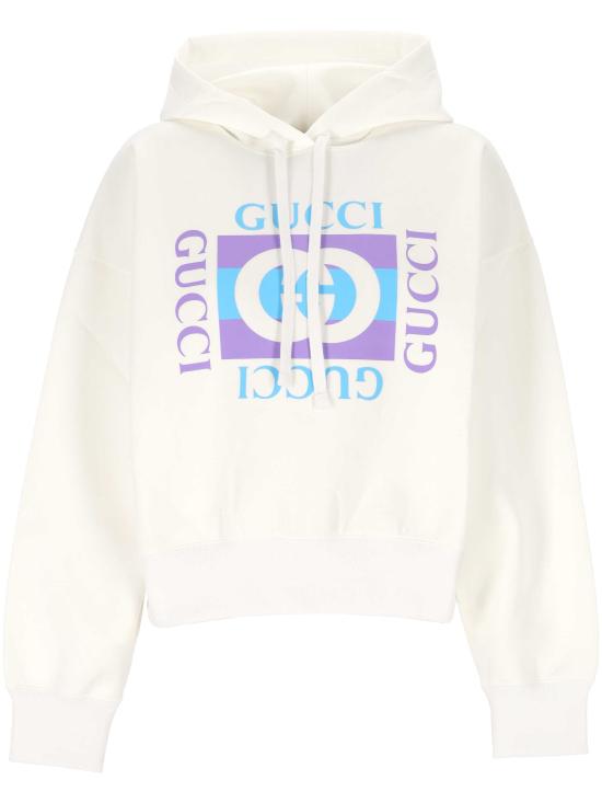 25FW 구찌 프린티드 코튼 후드 티셔츠 837935 XJHGJ9081 White mc