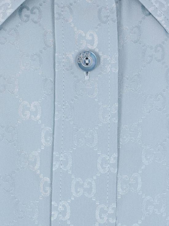 25FW 구찌 모노그램 셔츠 837168 Z7ATQ4141 AQUEOUS - GUCCI