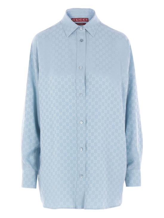 25FW 구찌 모노그램 셔츠 837168 Z7ATQ4141 AQUEOUS