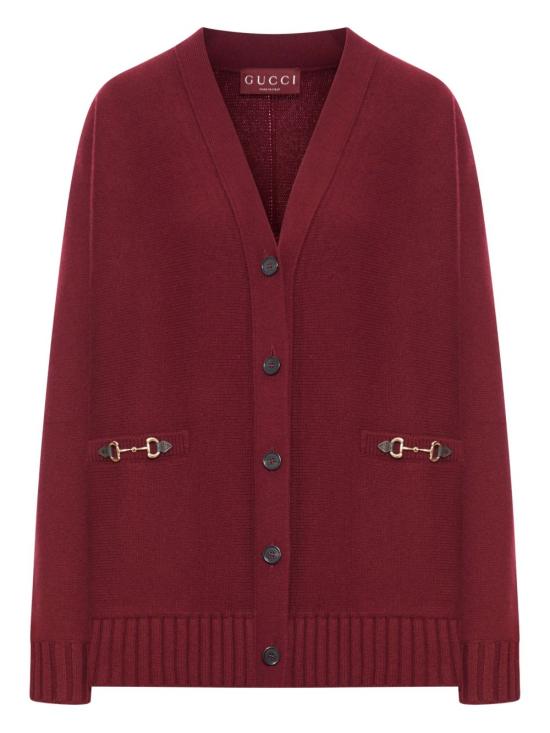 25FW 구찌 브이넥 버튼업 가디건 836378 XKE0Y6122 Red wine