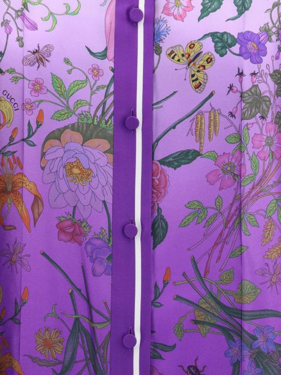 25FW 구찌 프린티드 실크 셔츠 835607 ZATGZ5097 LILAC PURPLE MC - GUCCI