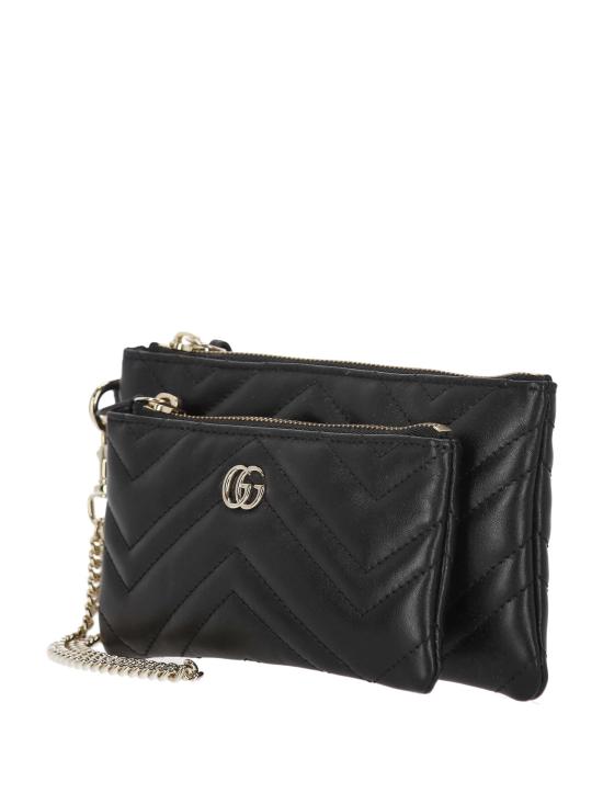 25FW 구찌 GG 마몽 스몰 체인 파우치 837744 AAET81000 Black - GUCCI
