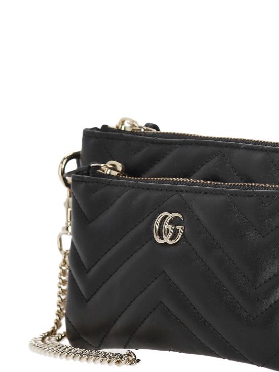 25FW 구찌 GG 마몽 스몰 체인 파우치 837744 AAET81000 Black - GUCCI