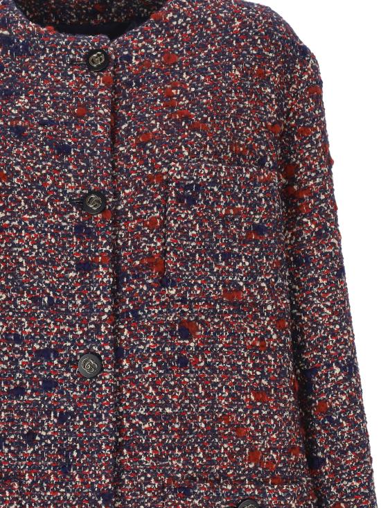 25FW 구찌 울 부클레 자켓 836492 ZATNT4956 BLUE RED MC - GUCCI