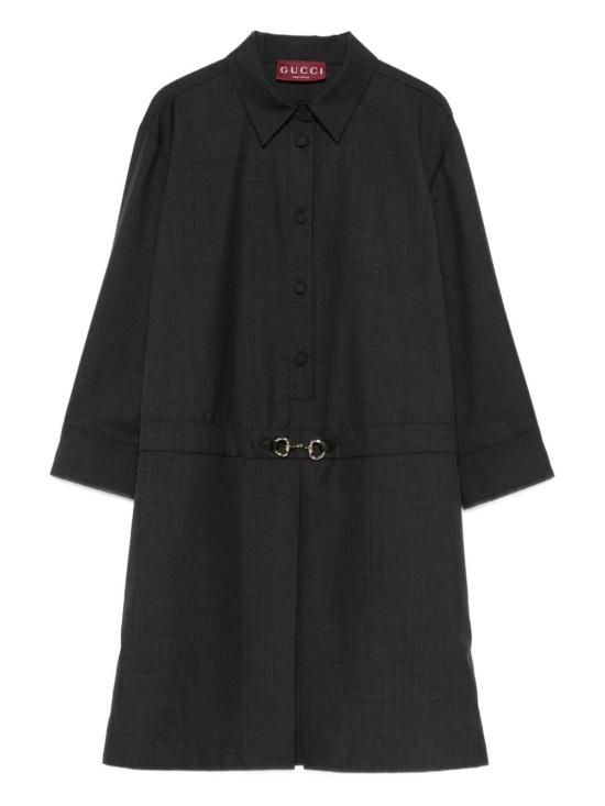 25FW 구찌 홀스빗 울 드레스 836243 Z8B121054 ARDESIA GREY