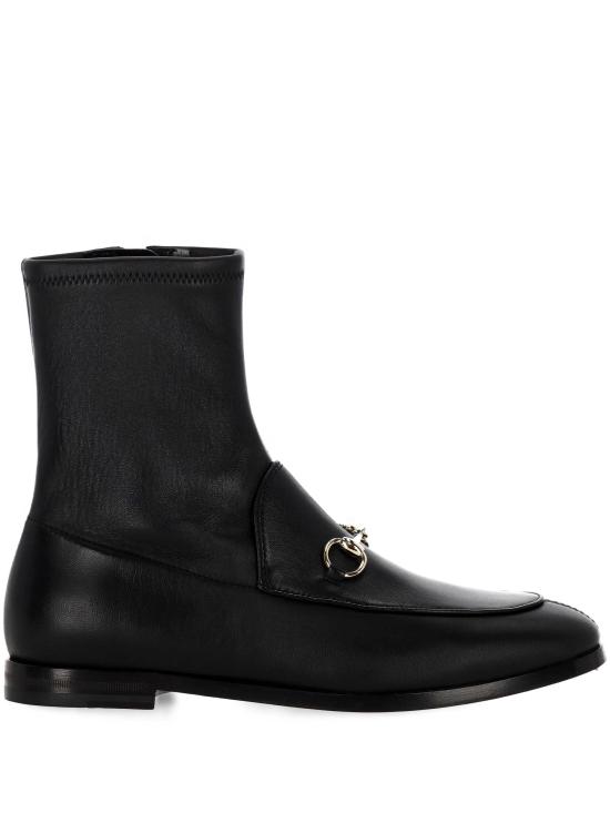 25FW 구찌 조던 가죽 앵클 부츠 831013 AADP31000 Black