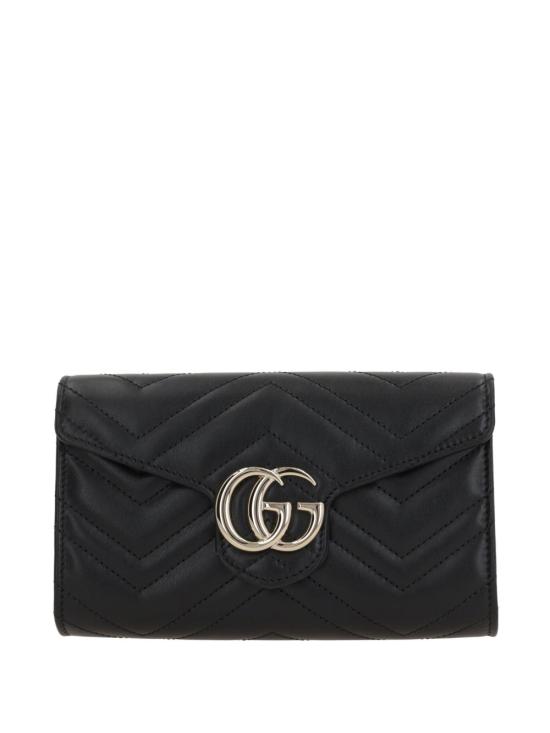25FW 구찌 GG 마몽 체인 월랫 837745 AAET81000 Black