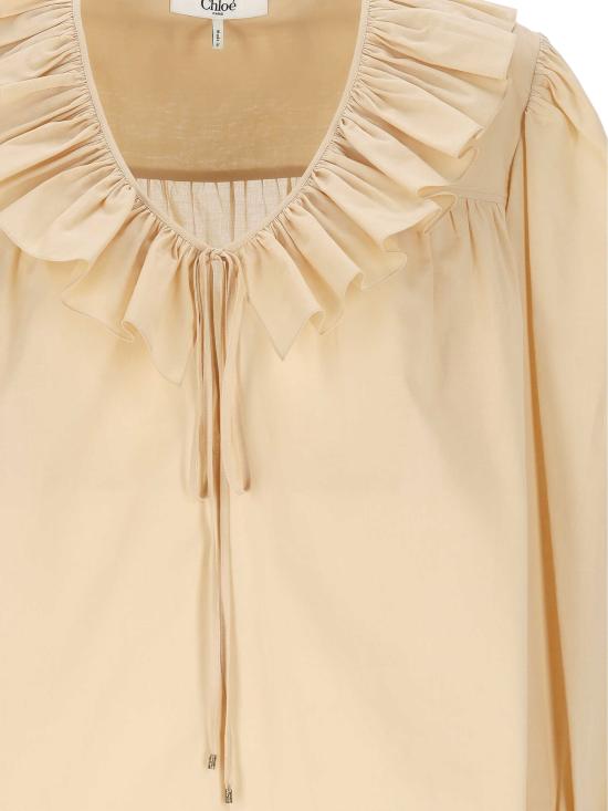 25FW 끌로에 긴팔 티셔츠 25AHT43895 285 SAND BROWN - CHLOE