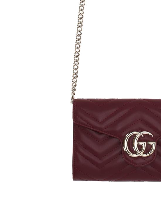 25FW 구찌 GG 마몽 체인 월랫 837745 AAET86207 ROSSO ANCO ROSSO ANC - GUCCI