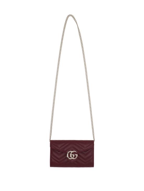 25FW 구찌 GG 마몽 체인 월랫 837745 AAET86207 ROSSO ANCO ROSSO ANC