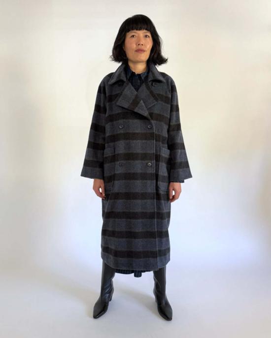  헤더 할란 코트 헤더 할런 울 플레드 롱 오버 - HEATHER HARLAN