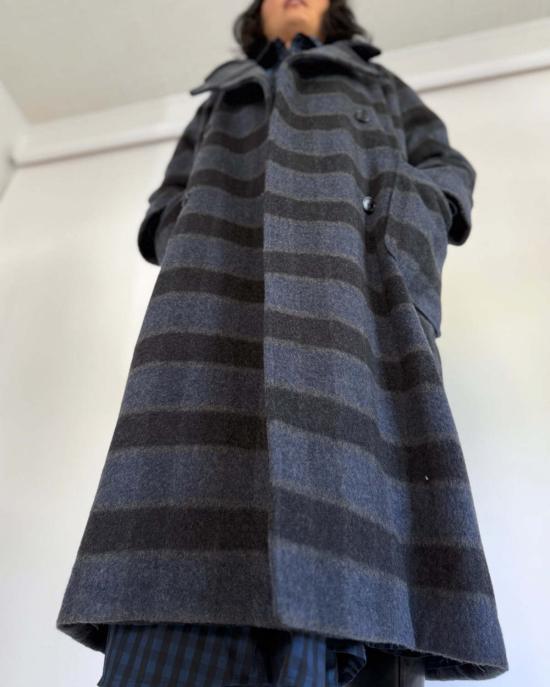  헤더 할란 코트 헤더 할런 울 플레드 롱 오버 - HEATHER HARLAN