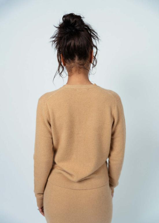  브라조 트리콧 가디건 브라조 트리코 미니 로얄 프링글 카디건 카멜 - BRAZEAU TRICOT