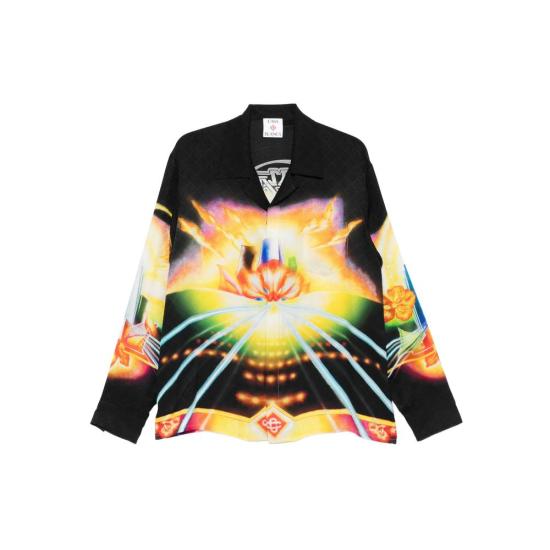 25FW 카사블랑카 긴팔 셔츠 SH 006 04 ORSKY Black