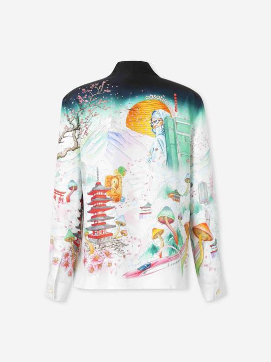 25FW 카사블랑카 긴팔 셔츠 SH 006 3 M SATIN FLOWERS Multicolor - CASABLANCA