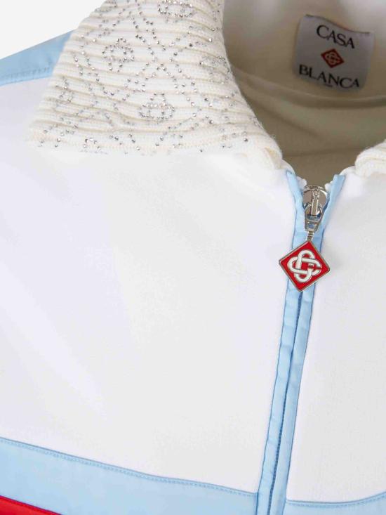 25FW 카사블랑카 봄버 자켓 JTP 400 01 EX WHITE - CASABLANCA