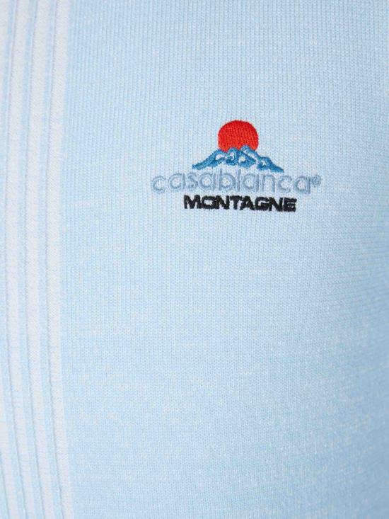 25FW 카사블랑카 집업 니트 KW 1053 01 EX BLUE - CASABLANCA