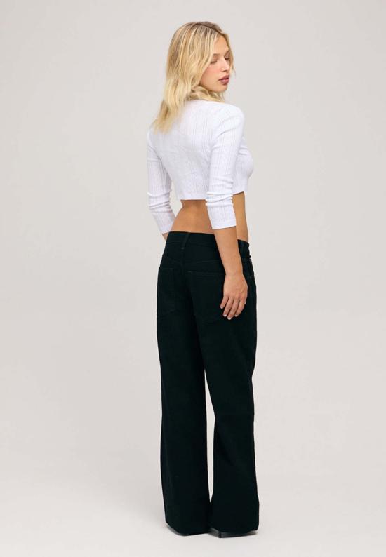  에티카 데님 팬츠 알리야 로우 라이즈 배기 진 - ETICA