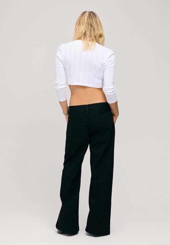  에티카 데님 팬츠 알리야 로우 라이즈 배기 진 - ETICA