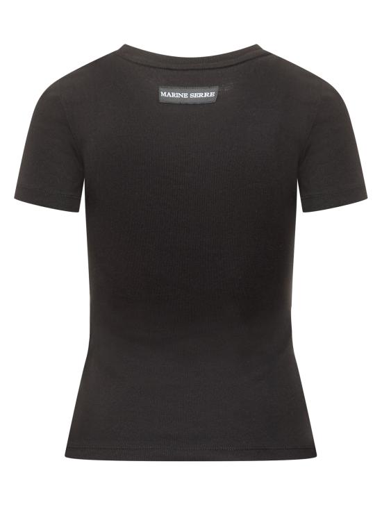 25FW 마린세르 반팔 티셔츠 WTT012ACJER0008 BK99 BLACK - MARINE SERRE