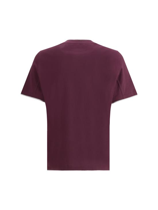 25FW 브루넬로 쿠치넬리 반팔 티셔츠 M0B137427 CTF75 PURPLE - BRUNELLO CUCINELLI