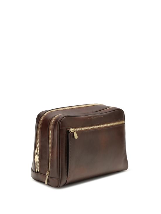 25FW 브루넬로 쿠치넬리 뷰티 케이스 MWCIBU202 C8457 BROWN - BRUNELLO CUCINELLI