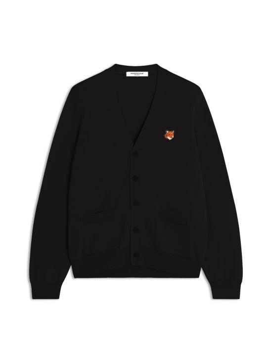 26FW 메종키츠네 폭스 헤드 메리노 레귤러 가디건 PM00501KT1181 P199 BLACK