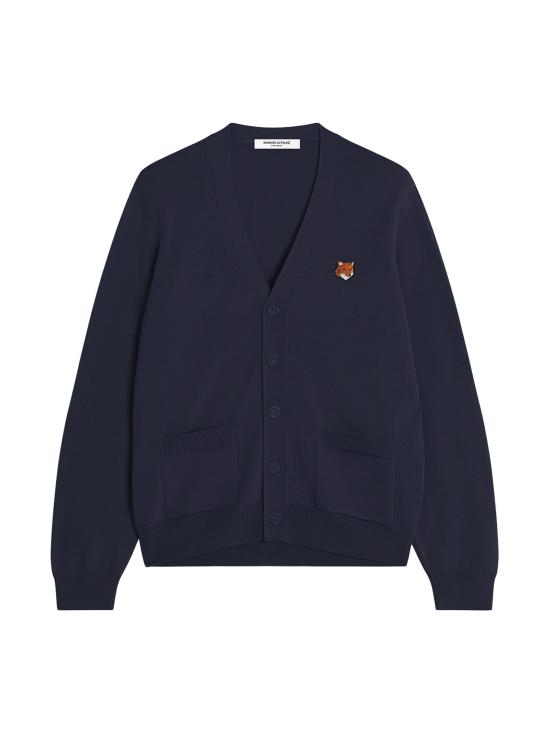 26FW 메종키츠네 폭스 헤드 메리노 레귤러 가디건 PM00501KT1181 0413 CLASSIC NAVY