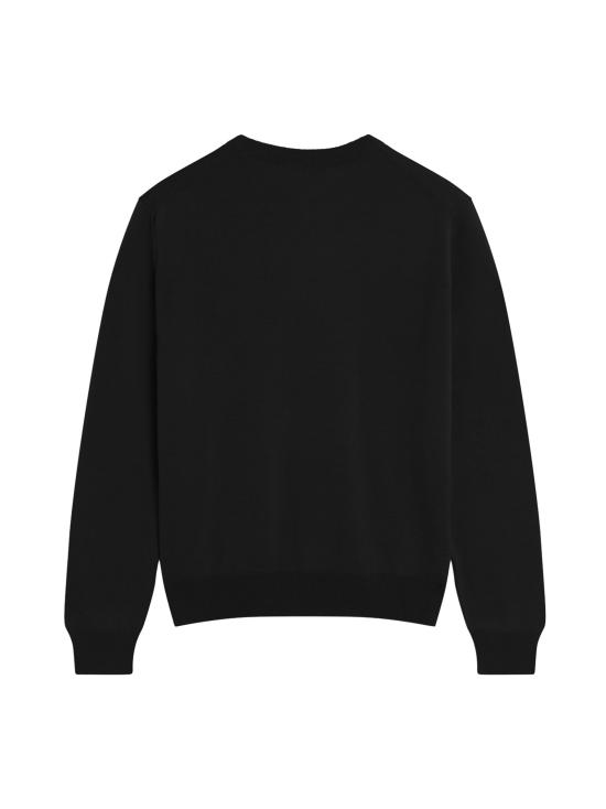 26FW 메종키츠네 폭스 헤드 메리노 레귤러 스웨터 PM00801KT1181 P199 BLACK - MAISON KITSUNE