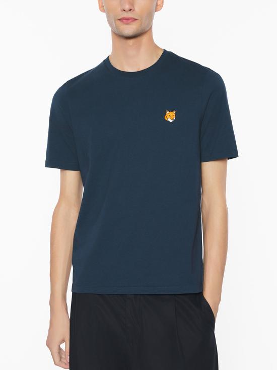 26FW 메종키츠네 반팔 티셔츠 PM00107KJ7026 0413 CLASSIC NAVY - MAISON KITSUNE