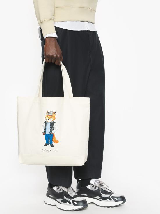 26FW 메종키츠네 드레스드 폭스 토트백 PM05107WW9042 P700 ECRU - MAISON KITSUNE
