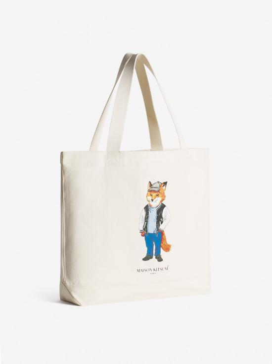 26FW 메종키츠네 드레스드 폭스 토트백 PM05107WW9042 P700 ECRU - MAISON KITSUNE