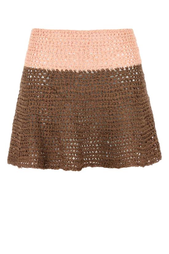 25SS 로에베 미디 스커트 S616Y1LK04 BEIGEBROWN Multicoloured