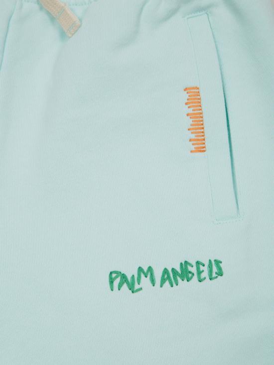 25SS [키즈] 팜앤젤스 티셔츠 PBCI006S25FLE0014055 PA EMBROIDERY MULT SWEATSHORT SKY BLUE - PALM ANGELS