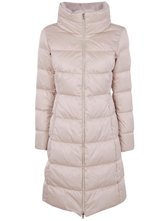 25FW 에르노 새틴 & 레이디 얼터너티브 퍼 롱 재킷 PI002124D 12170Z 1985 CHANTILLY - HERNO