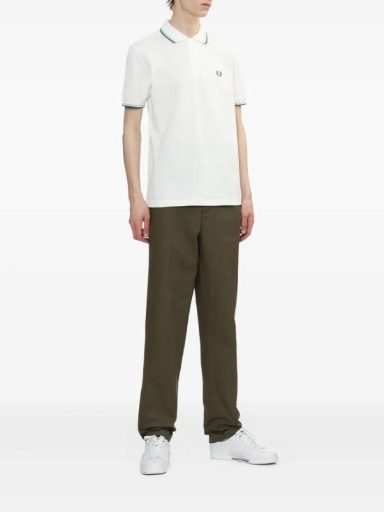 25FW 프레드페리 폴로 티셔츠 FP M3600P 55 Z52 SNOW WHITE TRACK BLUE SPRING GREEN - FRED PERRY