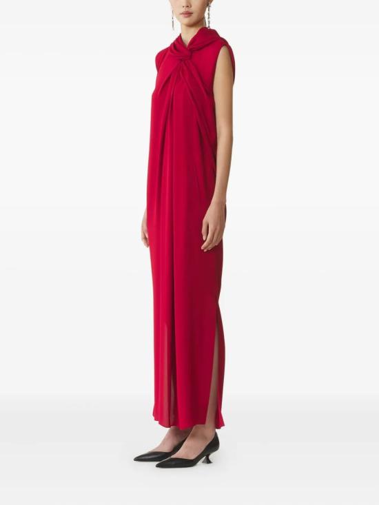 25FW 랑방 롱 원피스 RW DR0006 6176 H25 354 RED ANEMONE - LANVIN