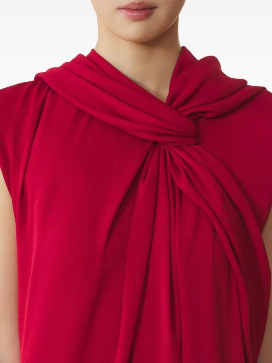 25FW 랑방 롱 원피스 RW DR0006 6176 H25 354 RED ANEMONE - LANVIN
