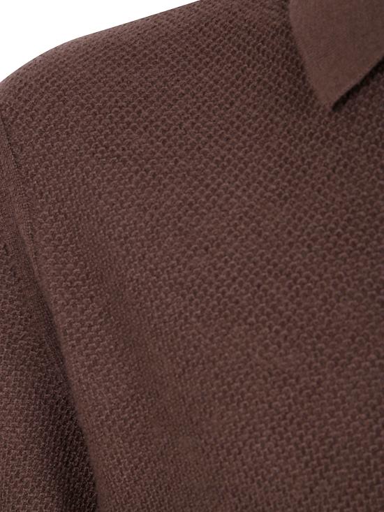 25FW 에르메네질도제냐 폴로 티셔츠 UGK93A2 131 M06 BROWN - ERMENEGILDO ZEGNA