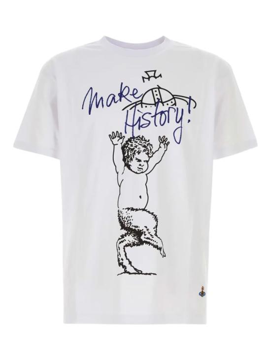 25FW 비비안웨스트우드 반팔 티셔츠 3G010048 J001M A401 WHITE