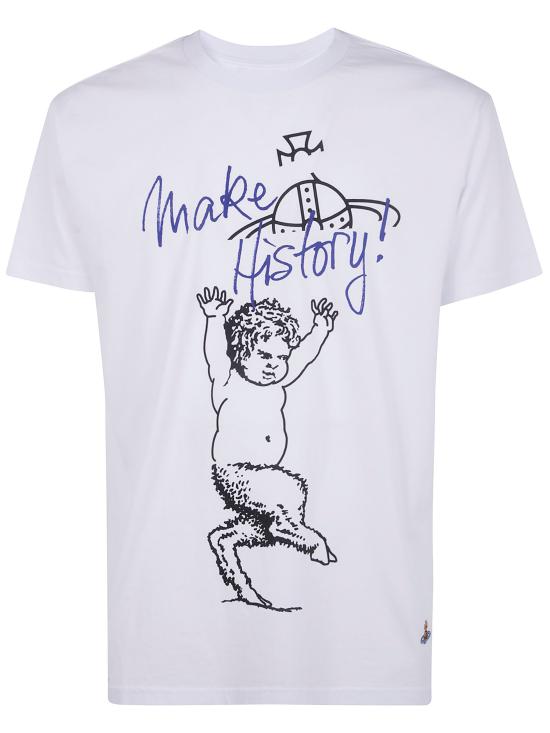 25FW 비비안웨스트우드 반팔 티셔츠 3G010048 J001M A401 WHITE - VIVIENNE WESTWOOD