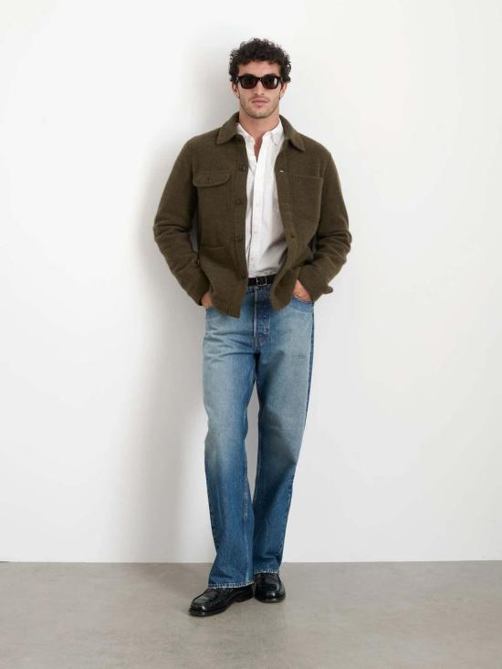  알렉스 밀 자켓 메리노 울 니트 워크 재킷 - ALEX MILL