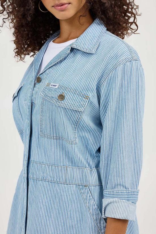  리 데님 자켓 밀터 재킷 미드 레일로드 - LEE