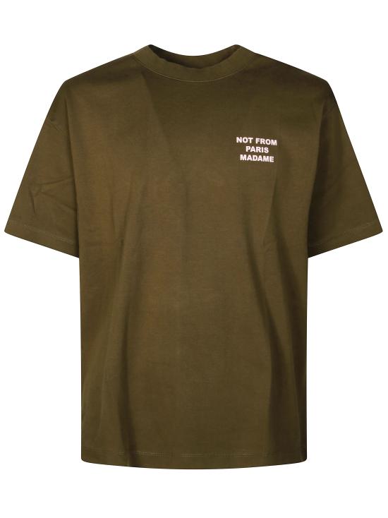 25FW 드롤드무슈 반팔 티셔츠 I TS203 CO002 KK KAKI VERDE