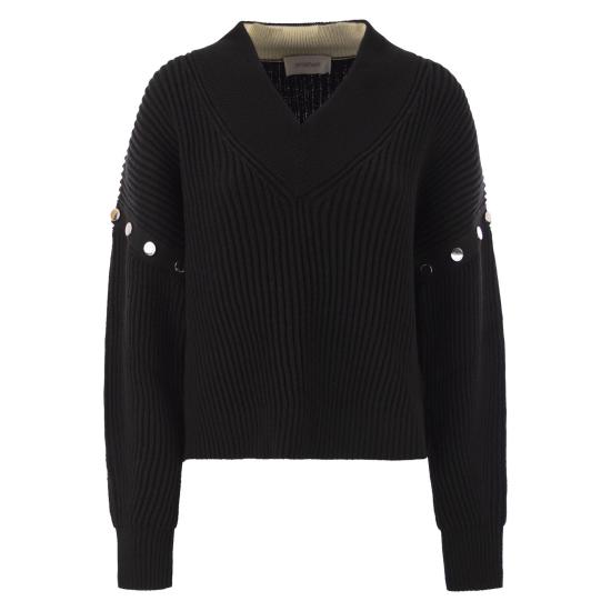 25FW 스포트막스 스웨터 2522366192600 BLACK