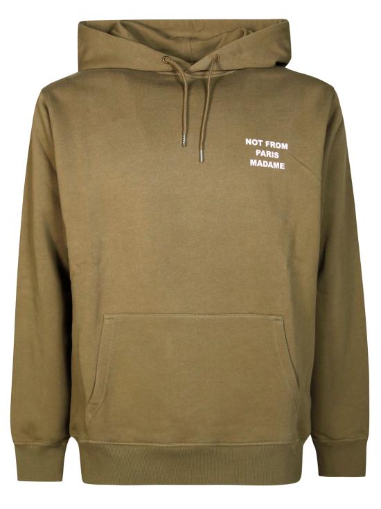 25FW 드롤드무슈 후드 티셔츠 I HO162 CO127 KK KAKI VERDE